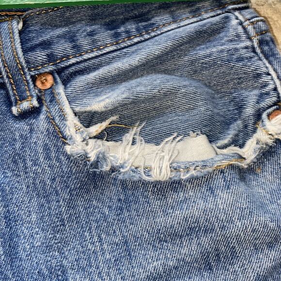 Levi’s 501 Vintage jeans Button fly Denim 501 red logo tag Size 33 x 34 Grunge - Picture 11 of 13